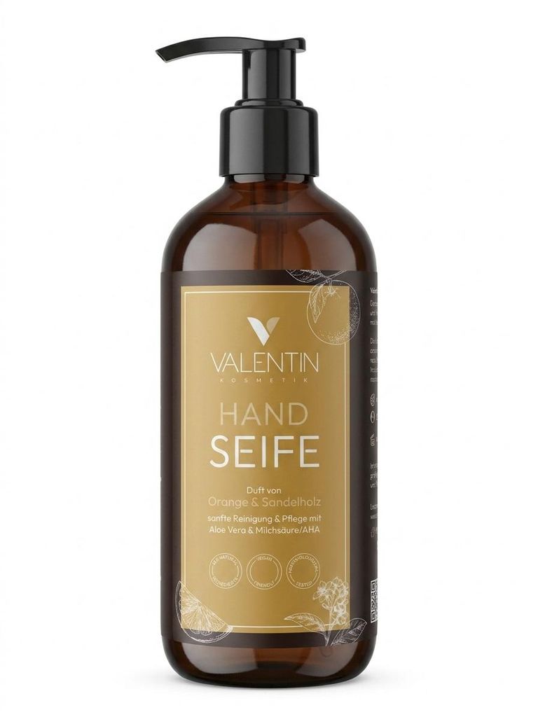 VALENTIN Kosmetik Handseife Orange & Sandelholz mit Aloe Produktbild 