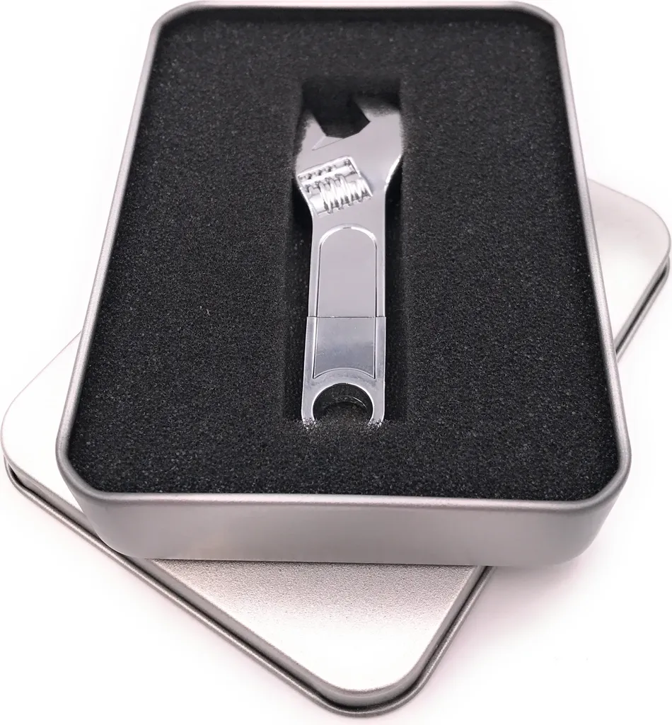 Onwomania pinze in metallo strumento chiave USB flash drive in scatola regalo in alluminio 8 GB USB 2.0