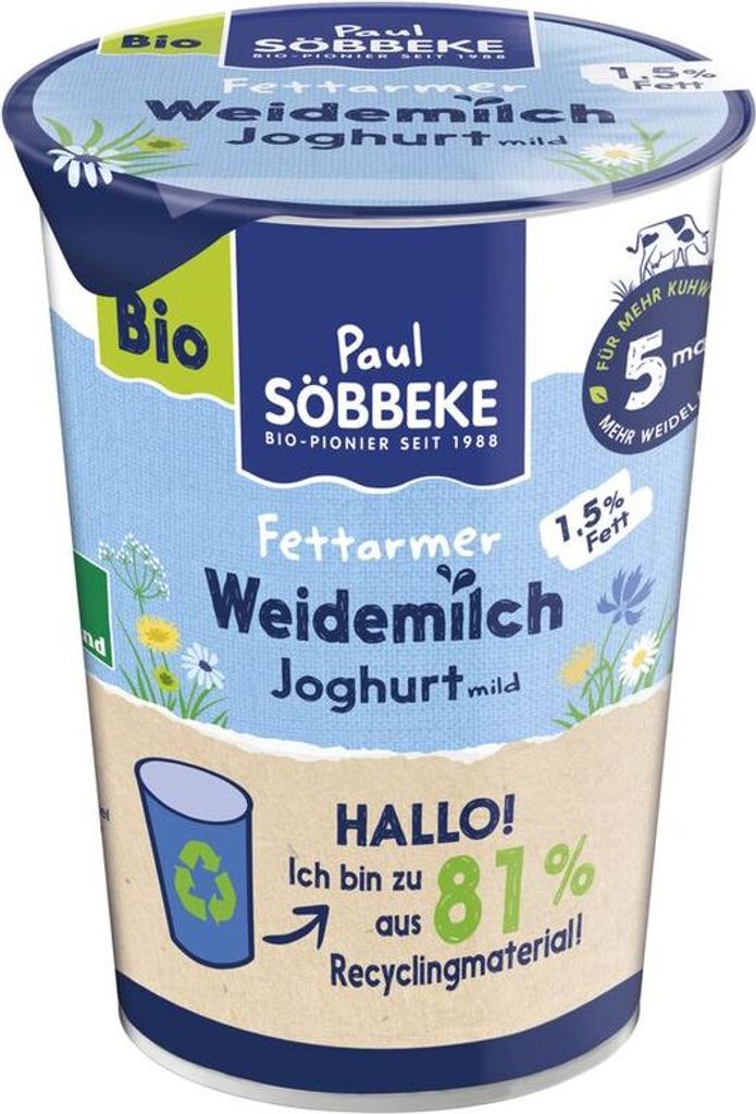 NATURJOGURT (1,5 % FETT IN DER MILCH)  500 g - SOBBEKE Produktbild 