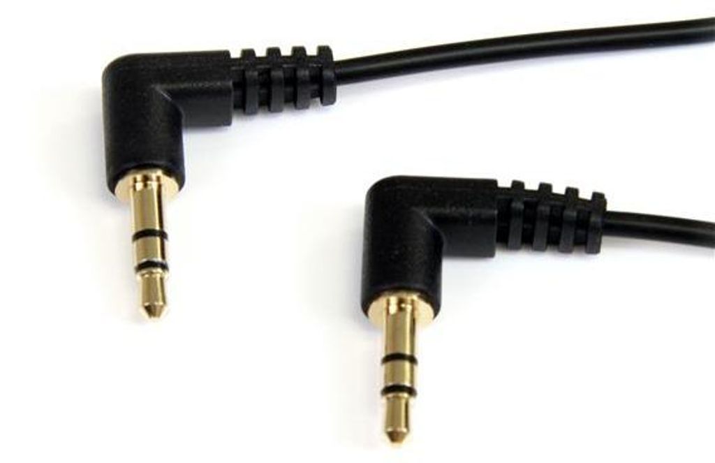 StarTech.com 0.3m Angle M/M cavo audio 0,3 m 3.5mm Nero Immagine del prodotto 