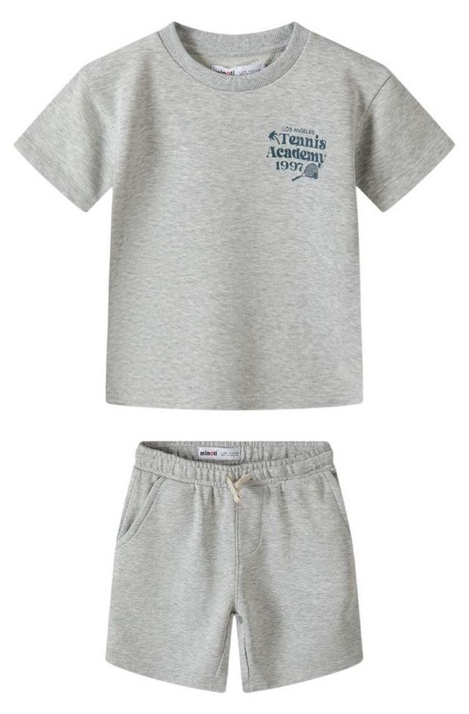 Minoti - T-Shirt und Shorts für Jungen MN698 (128) (Grau)