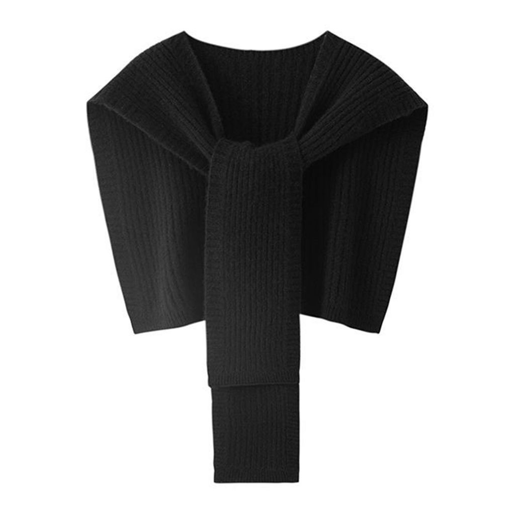 Damen Herbst Winter Schal Gestrickt Einfarbig Gemütlich Weich Warm Schnüren Elastischer Dekorativer Faden Top Form Dame Schal