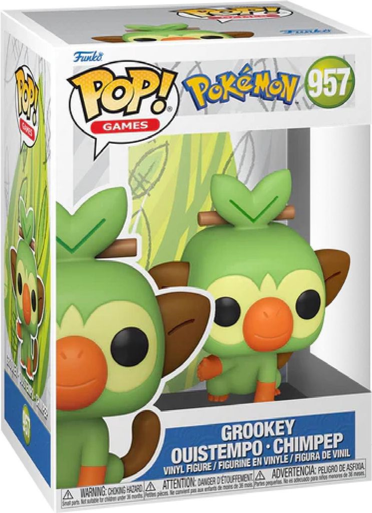Pokémon - Grookey Ouistempo Chimpep 957  - Funko Pop! Vinyl Produktbild 