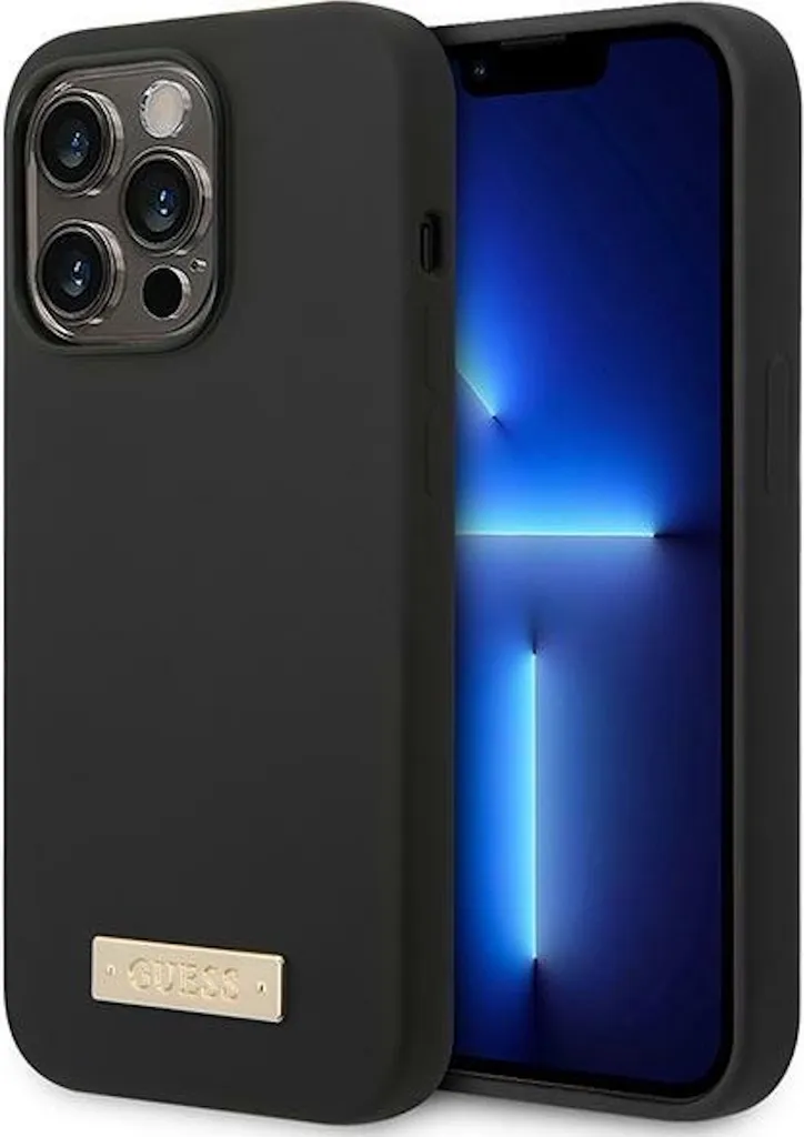Esclusiva Custodia Guess iPhone 14 Pro Max MagSafe Silicone Nero