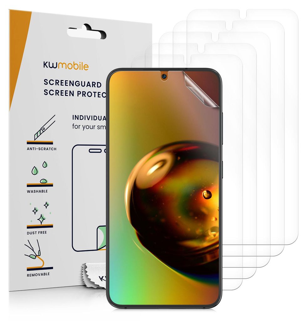 kwmobile 6x Displayschutzfolie kompatibel mit Samsung Galaxy S23 Folie - klare Schutzfolien Set in transparent