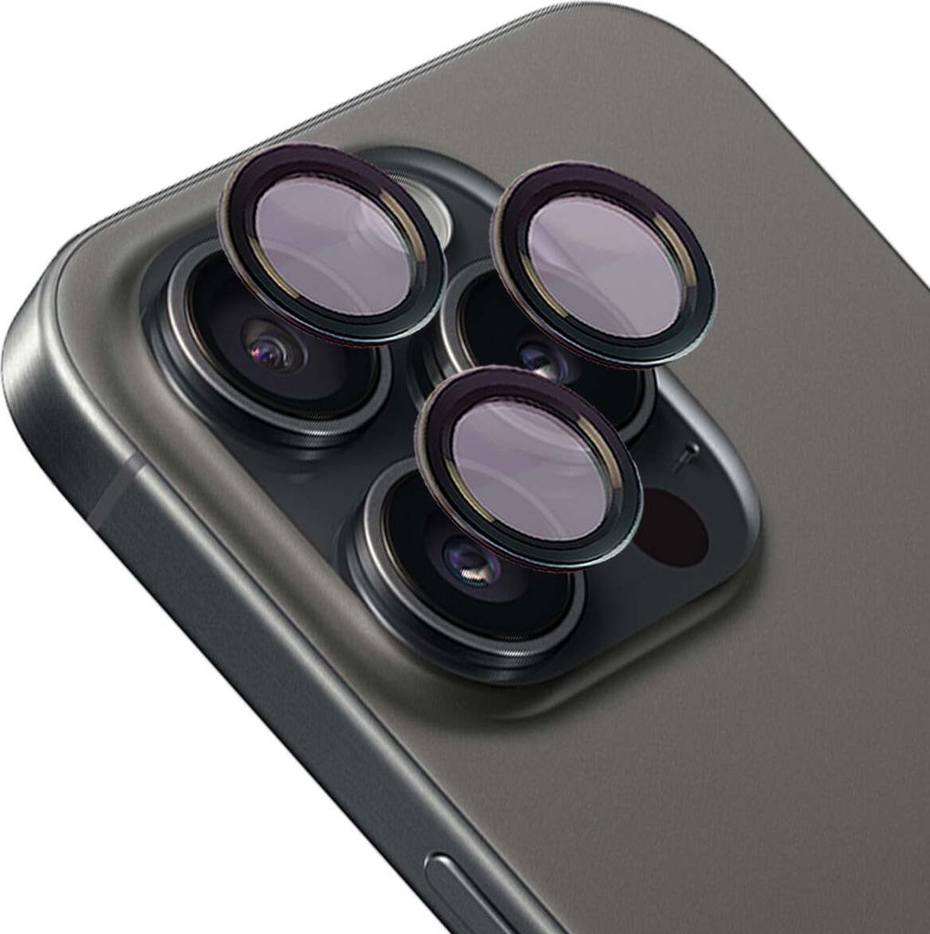 Bizon Glass Snap Lens Apple iPhone 15 Pro / 15 Pro Max schwarz