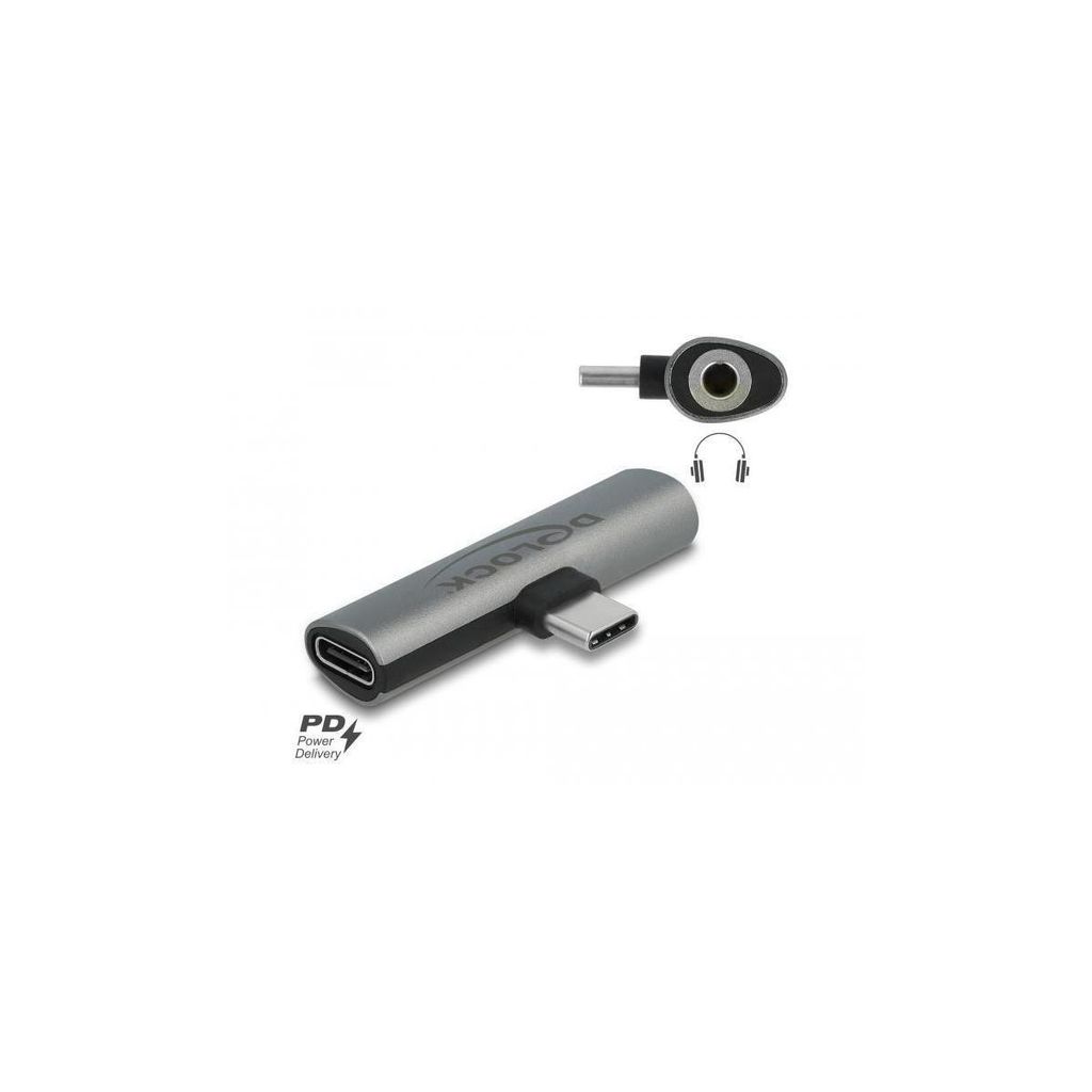 Delock USB-C zu Kopfhöreranschluss / Ladeadapter