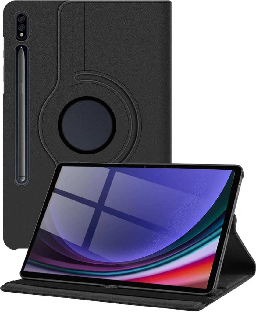 Für Samsung Galaxy Tab S10 Plus / S9 Plus FE Plus / S8 Plus 360 Grad Kunst Leder Hülle Tablet Schutz