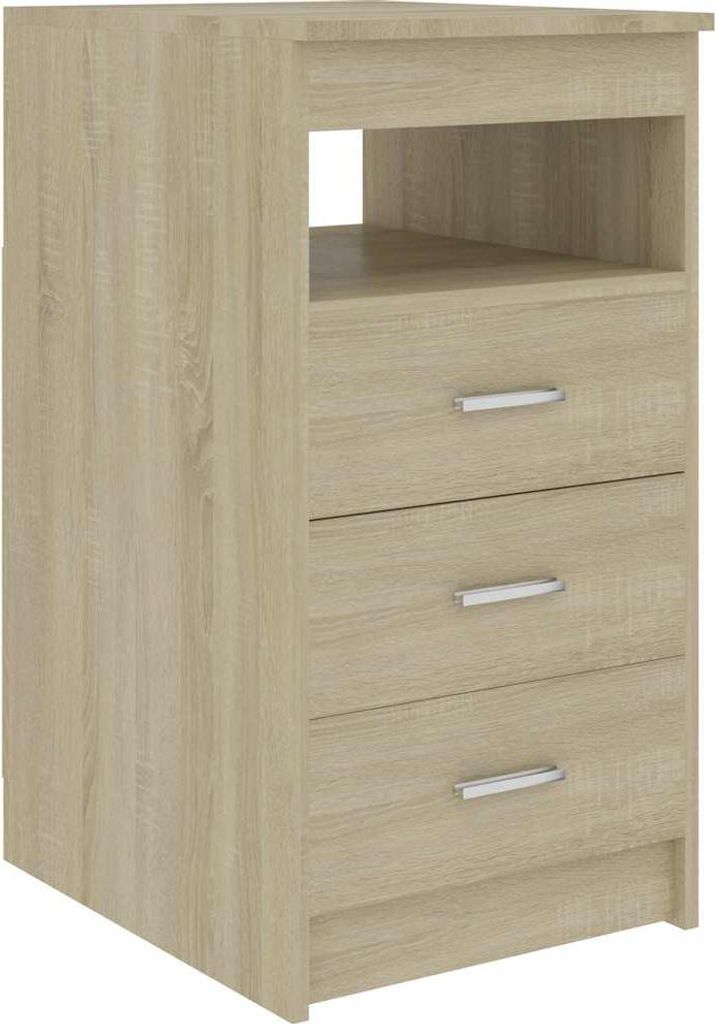 vidaXL Sideboard mit Schubladen Sonoma-Eiche 40x50x76 cm Holzwerkstoff