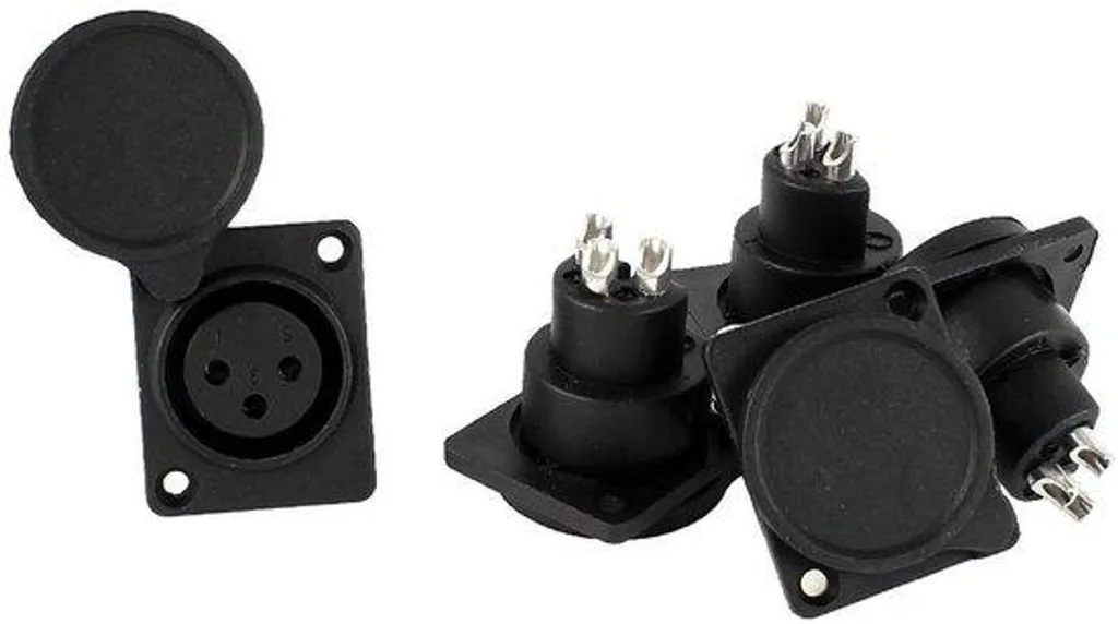 Connecteur XLR Châssis en Alliage Zinc pour Câble Audio Studio Pro Noir