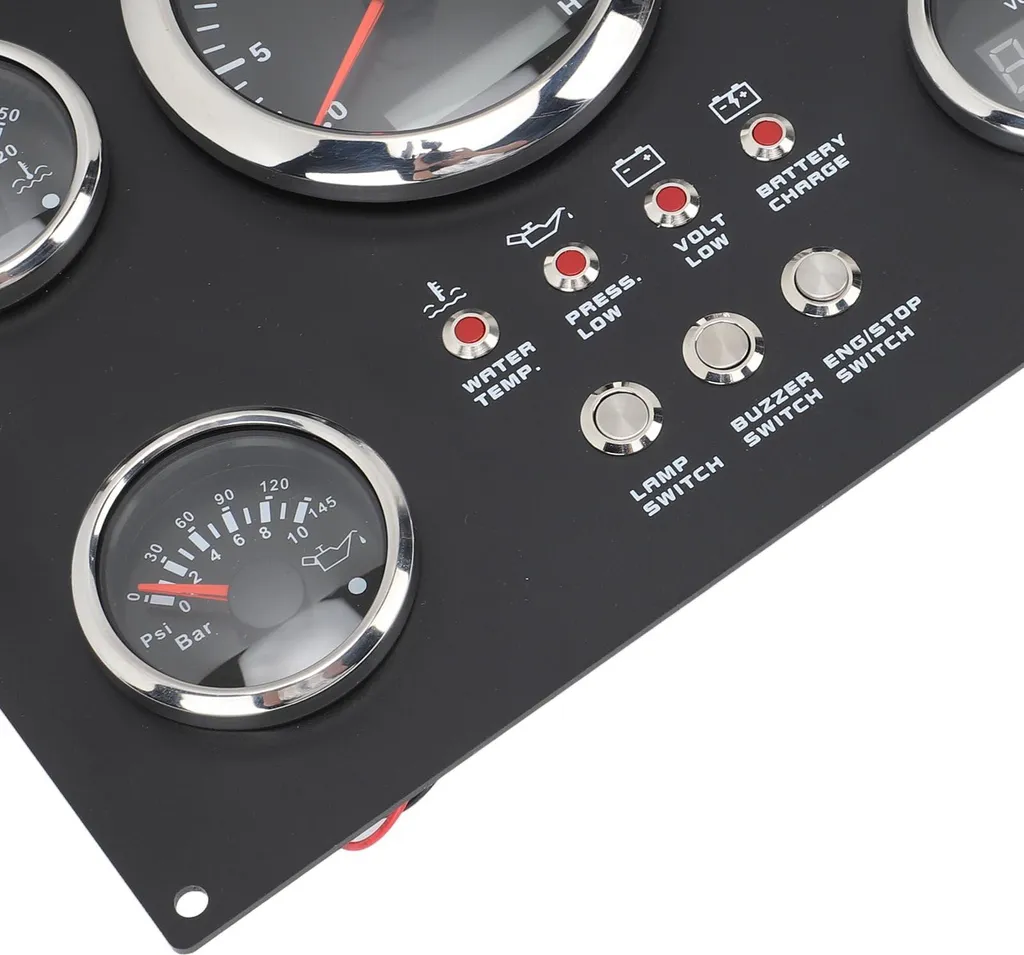 Combiné d'instruments de navigation 24V 85mm avec compte-tours et LED - 4