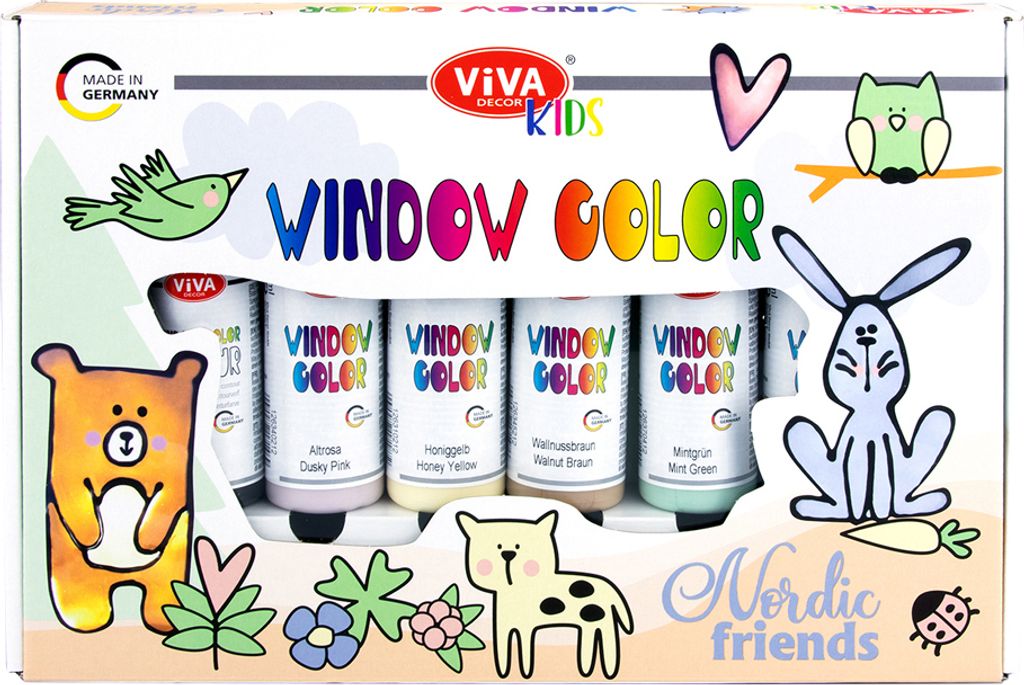 ViVA DECOR Viva KIDS Window Color Set "Nordic Friends" Produktbild 