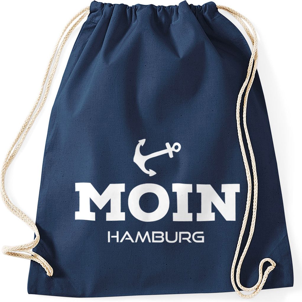 Turnbeutel Moin Hamburg Anker Moonworks navy unisize