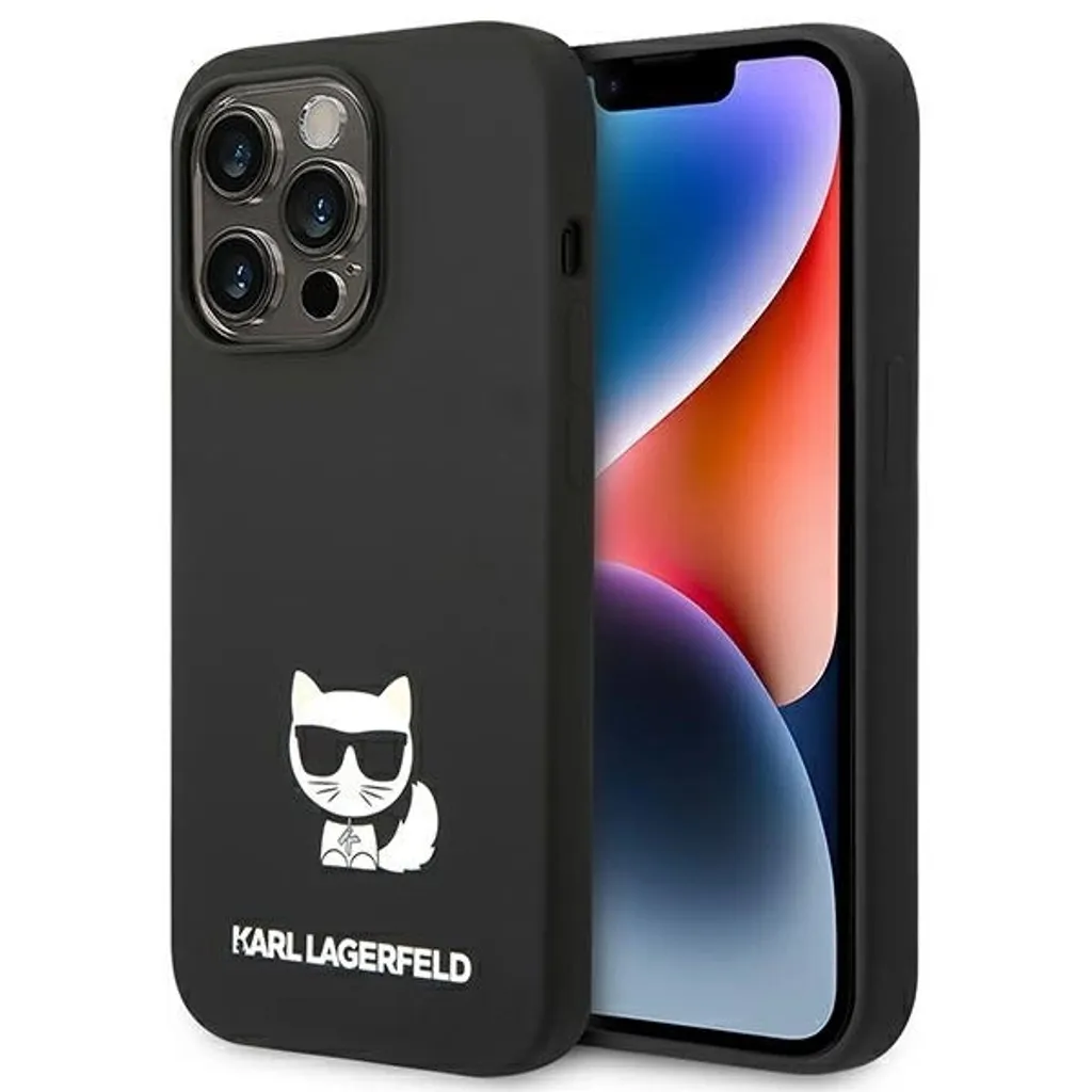 Karl Lagerfeld Cover iPhone 14 Pro Choupette Silicone Nero Luxury