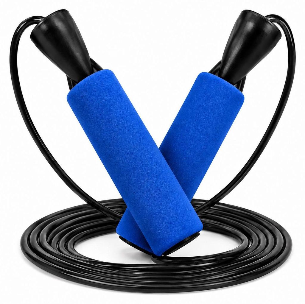 Springseil 280 cm Blau Fitness Speed Rope für Erwachsene – Produktbild 