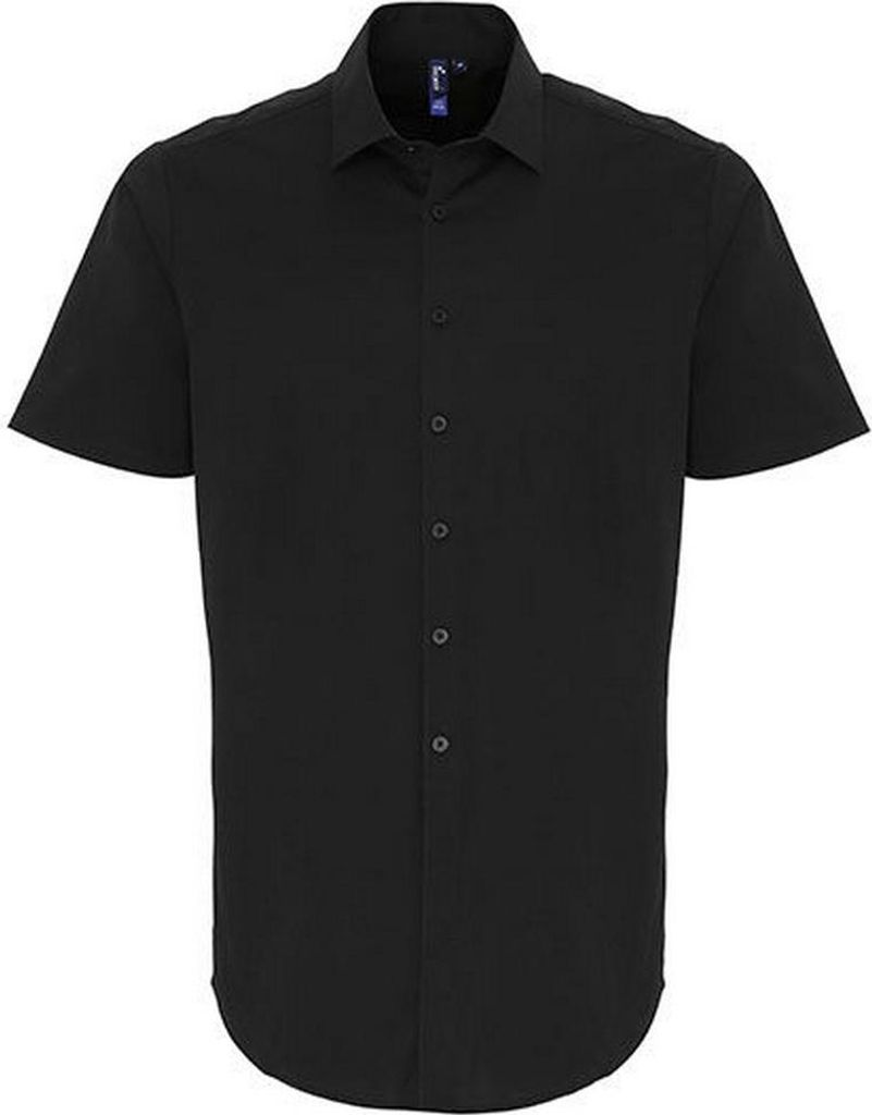 Premier - Hemd für Herren kurzärmlig LT5677 (4XL) (Schwarz)