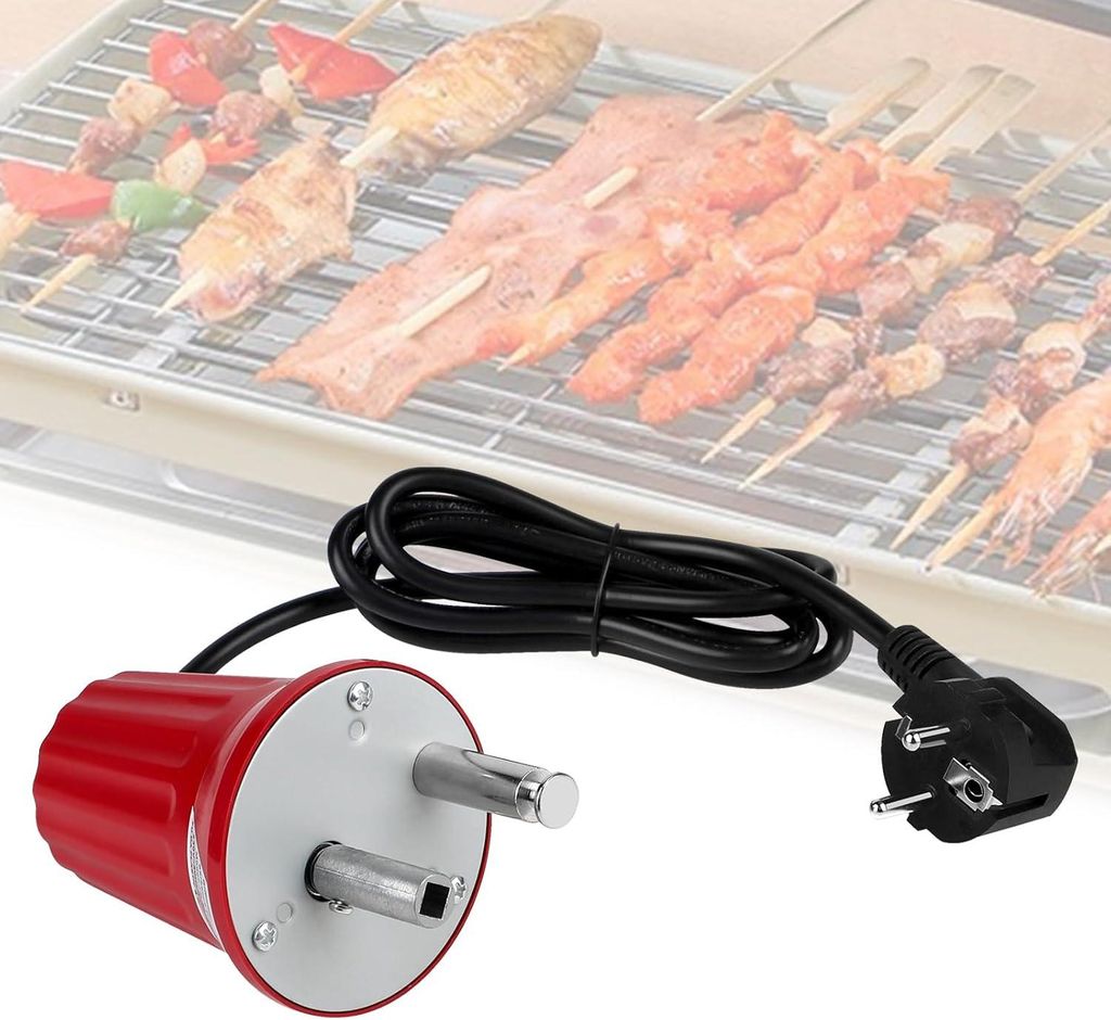 Grillmotor Elektromotor 220–240V,BBQ Rotisserie Drehspießmotor mit EU-Stecker, 2 U/min Drehmotor Rotisserie, für zypriotischen Grill