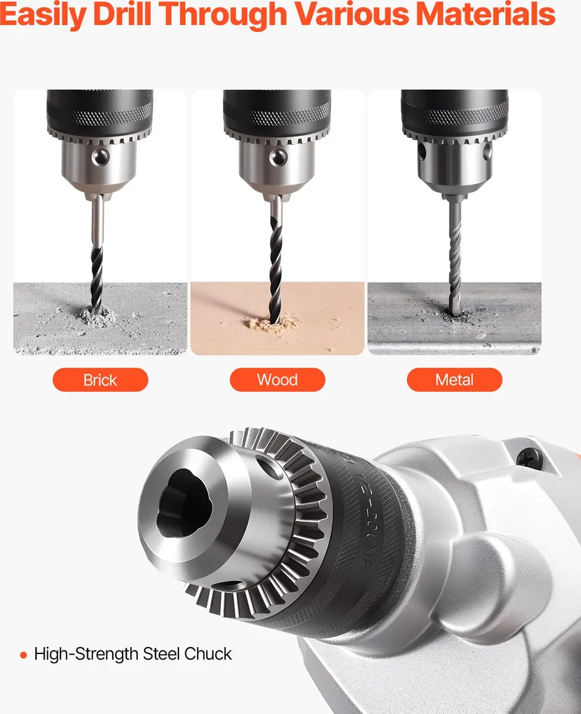 Mélangeur Électrique et Perceuse Multifonction 850 t/min pour le Ciment