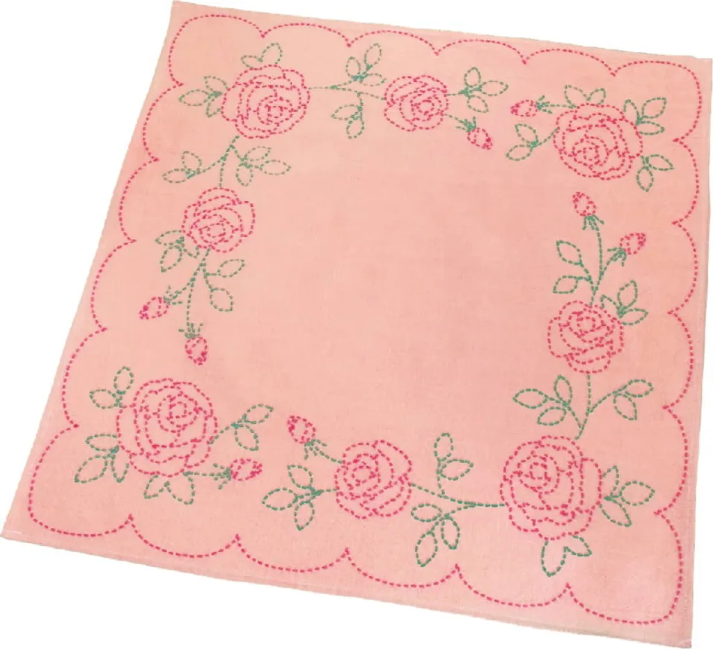 Tissu Sashiko Olympus Imprimé 50x50cm pour Broderie Japonaise Nappe