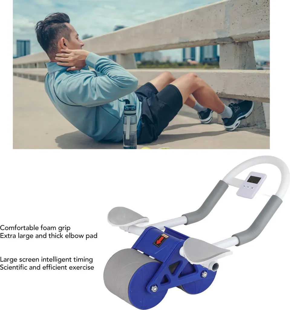Appareil de musculation abdominale avec écran LCD et support de coude - 5