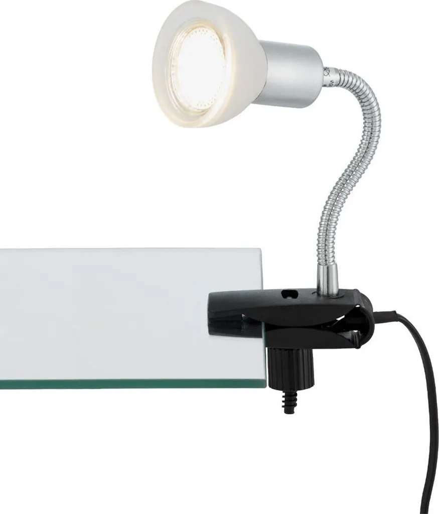 Lampada LED Briloner 3W Bianca: Design Flessibile con Morsetto e GU10
