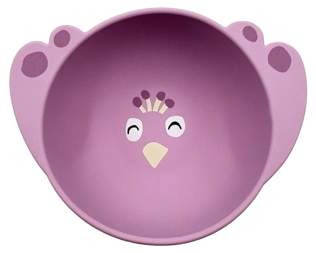 Bol ventouse bébé en silicone Trixie Mrs. Peacock vaisselle souple