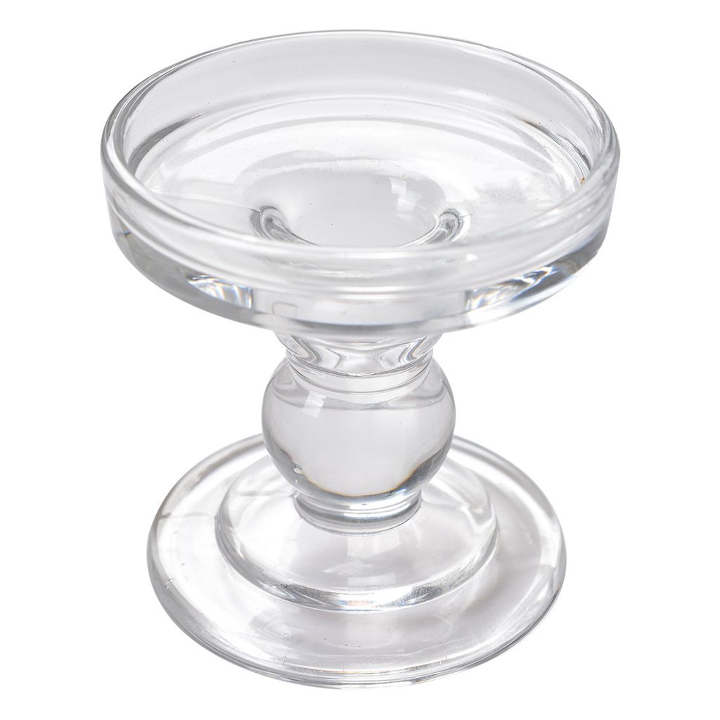 Clayre & Eef Kerzenständer Ø 9x9 cm Transparant Glas Produktbild 