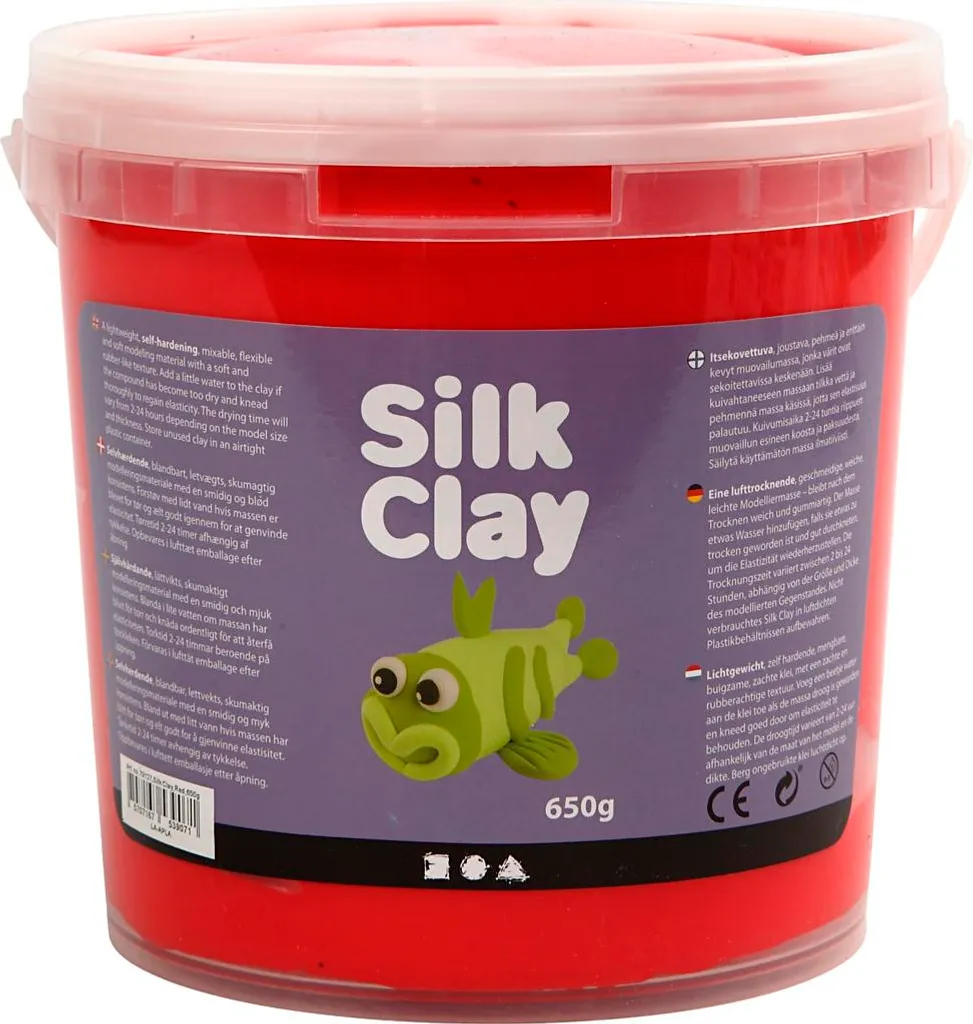 Silk Clay Rouge 650g Pâte à Modeler Auto-durcissante pour Créations DIY