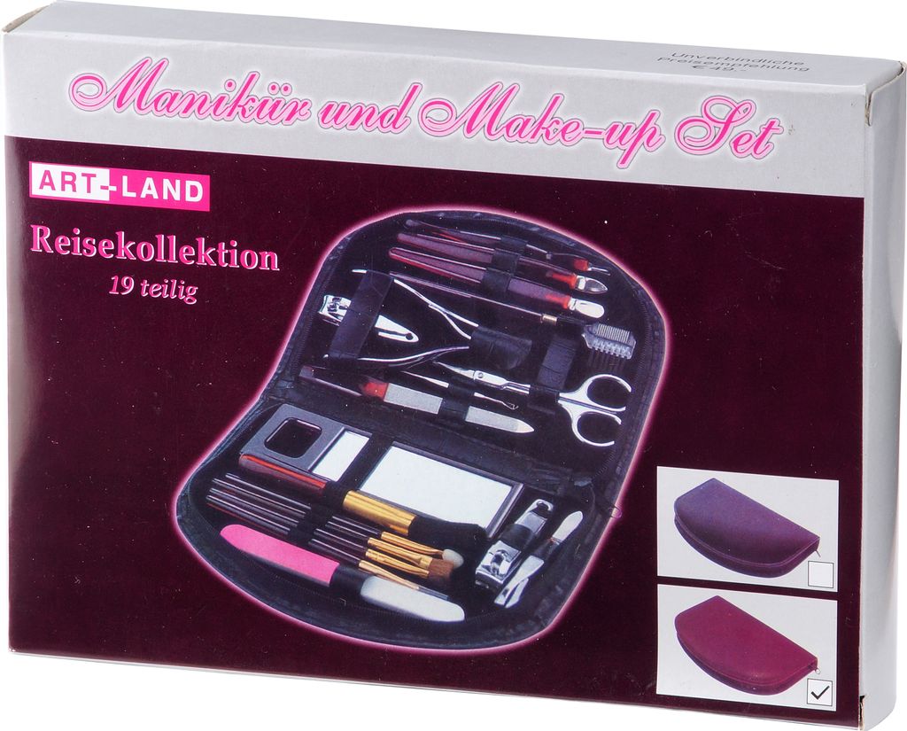 Set manicure e make-up - collezione da viaggio 19 pezzi - Immagine del prodotto 