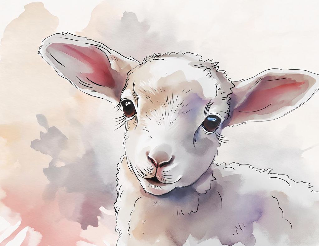 Plakat 65x50cm Kleine Schaf