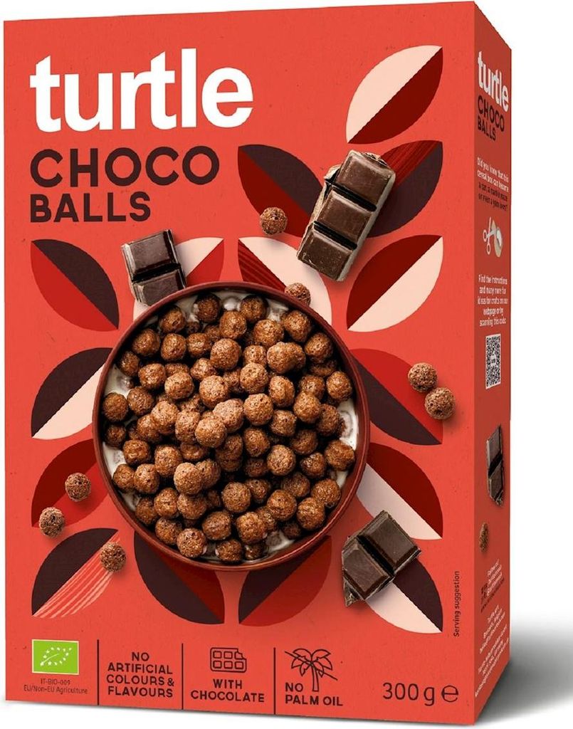 KULKI ZBOŻOWE CZEKOLADOWE BIO 300 g -  TURTLE