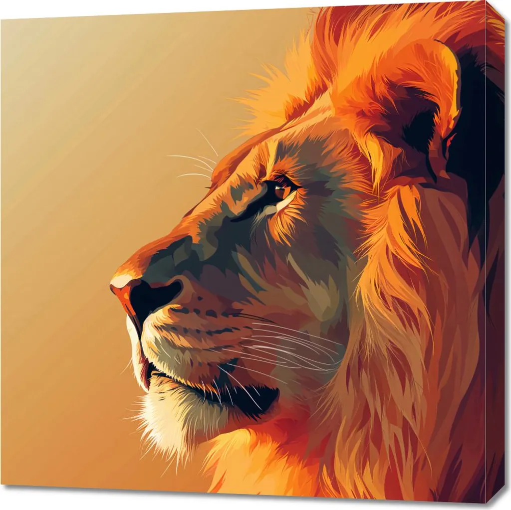 Quadro 70x70 cm Re - Arredamento Casa e Decorazione Parete Moderna