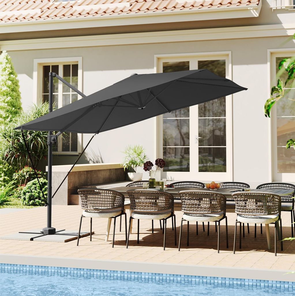 SONGMICS Sonnenschirm 270cm, Ampelschirm, UPF 50+, um 360° Produktbild 