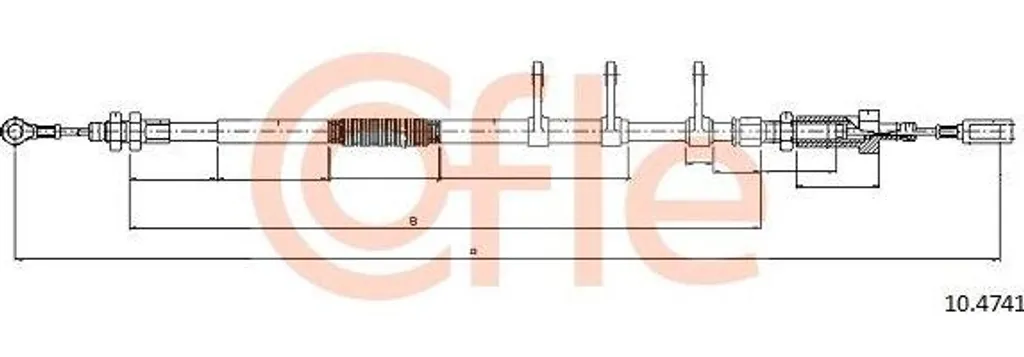 Câble frein à main renforcé COFLE 1359246080 pour Boxer Ducato et Jumper