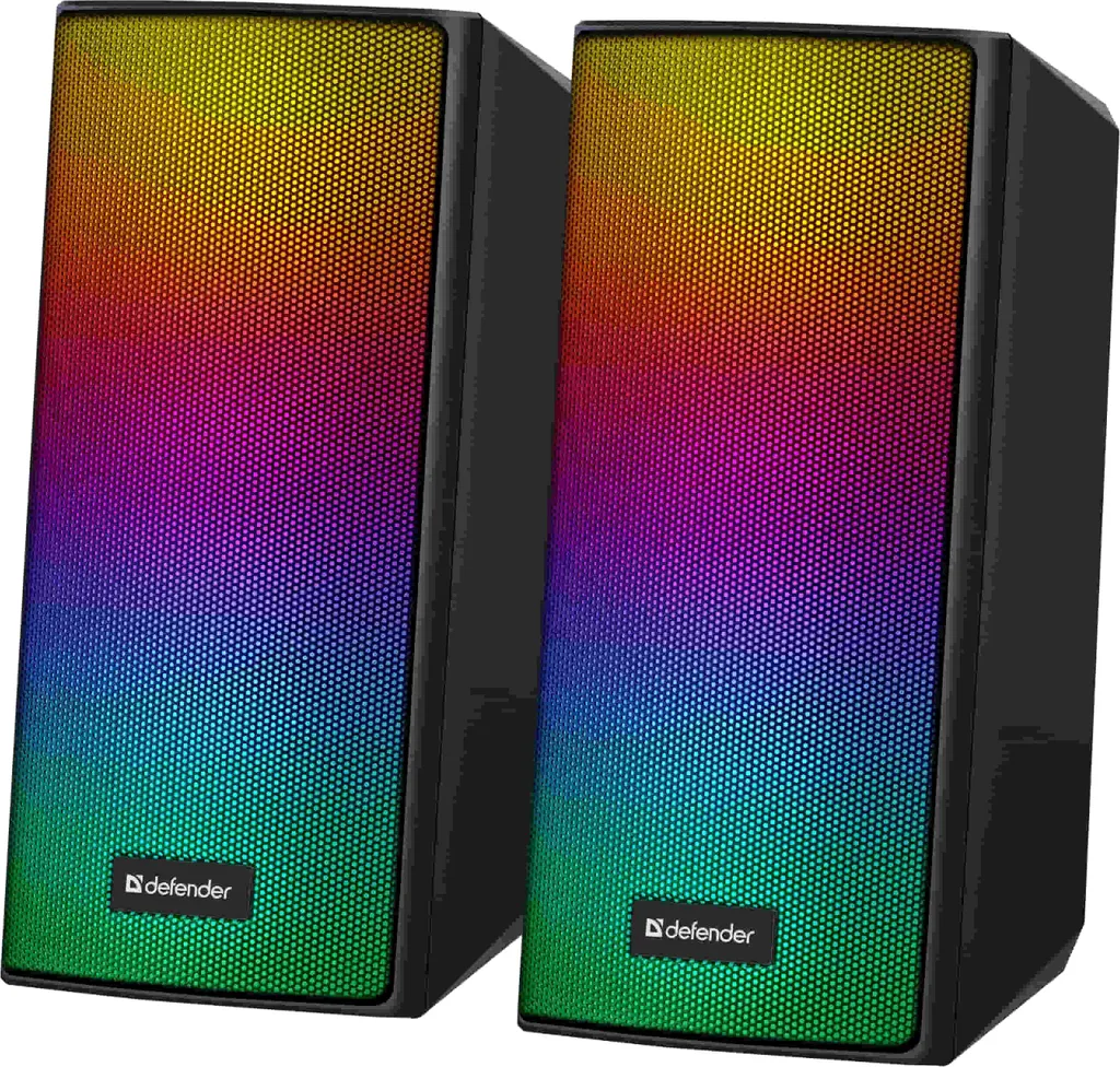 Enceintes PC Compactes Defender Spitfire 2.0 Idéales pour Bureau et Gaming