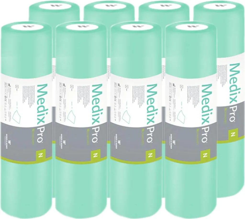Serviette hygiénique jetable en rouleau vert 20g MedixPro pour table