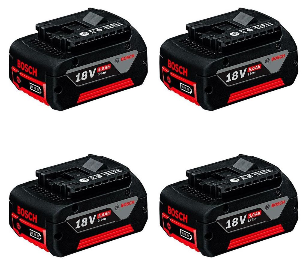 Zestaw zawierający 4 akumulatory BOSCH GBA (18 V – 5,0 Ah) Zdjęcie produktu 