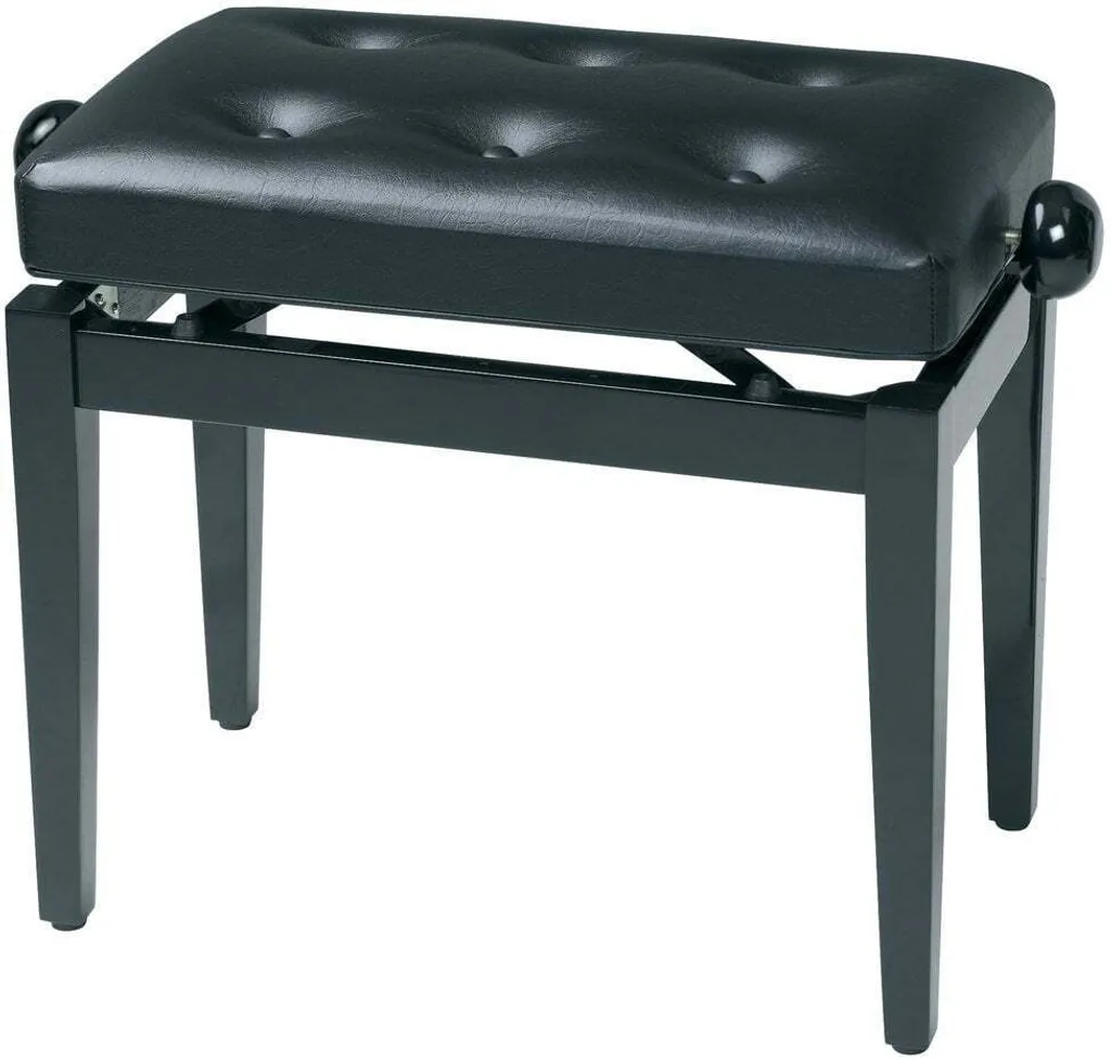 Tabouret de piano stable en bois noir pour éviter le mal de dos en jouant