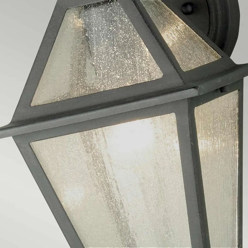 Applique Extérieure E27 60W Verre Noir Polruan Design Robuste IP44