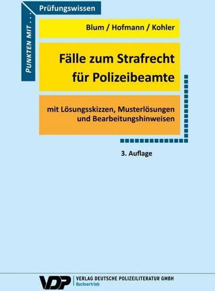 Cas pratiques de droit pénal pour policiers - Manuel de formation 2024