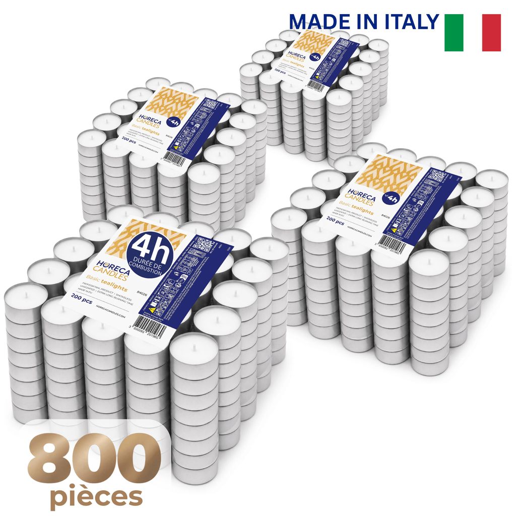 Horeca Candles Lot de 800 Bougies Chauffe-plat 4h – Image du produit 