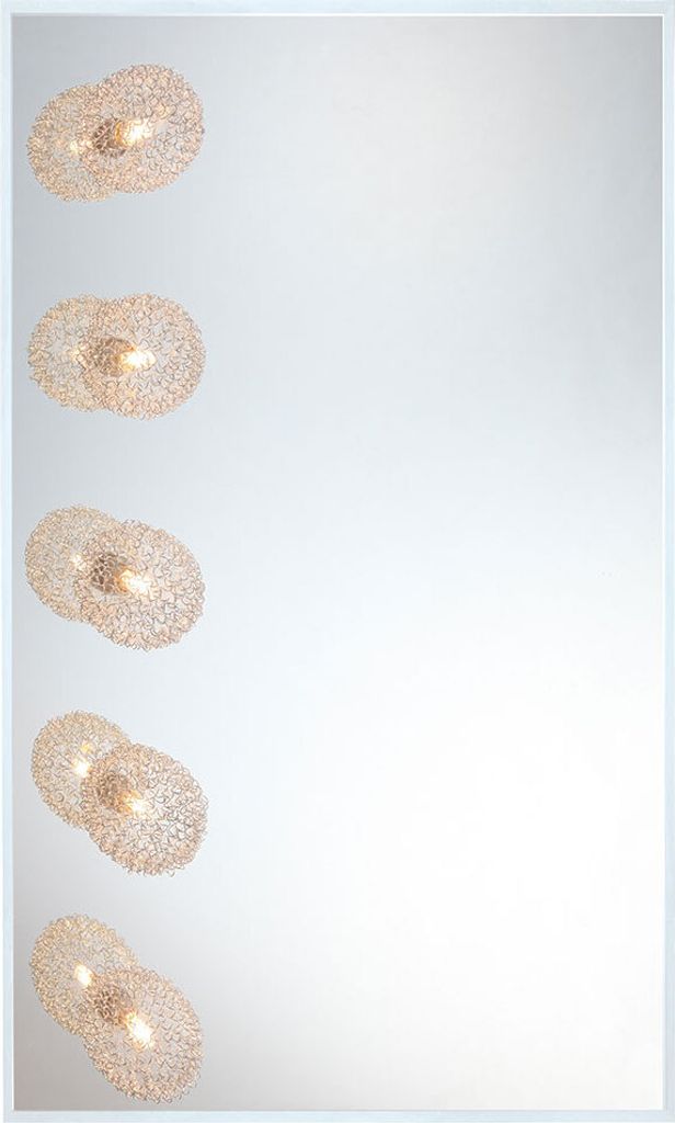 Wandleuchte, 5 flammig, Metall, klar, H 90 cm