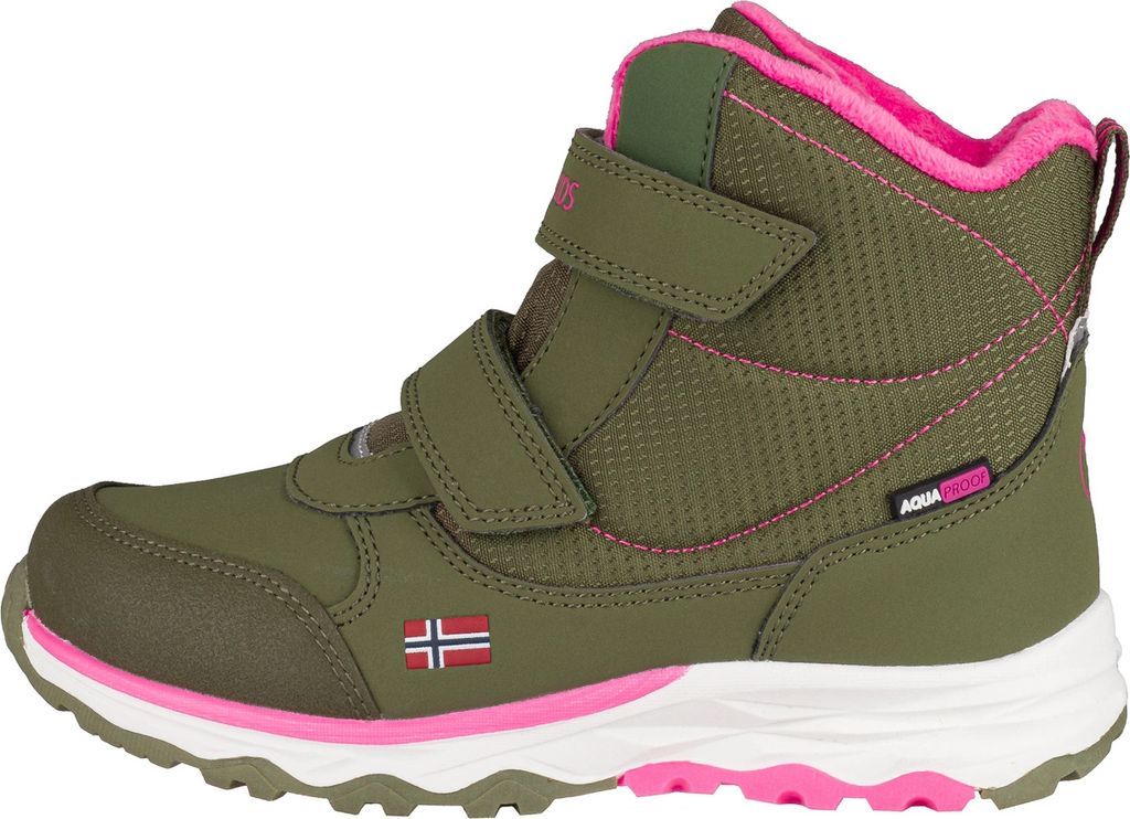 Trollkids Kids Hafjell Winter Boots 35, dusky olive/light magenta