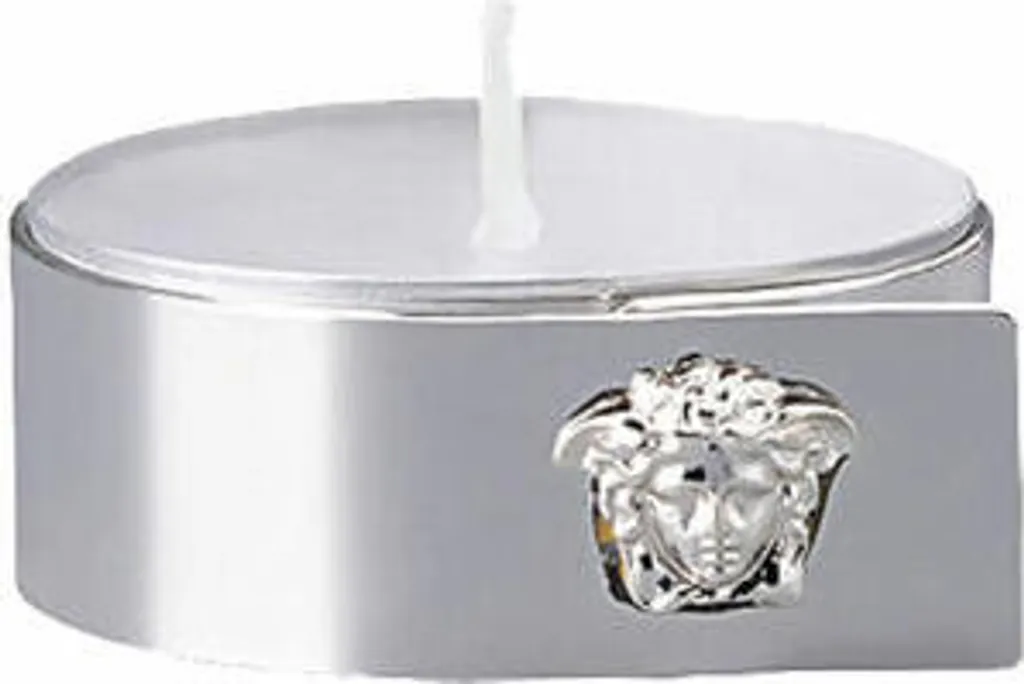 Bougeoir Medusa Silver Rosenthal Versace : objet déco luxe compact métal