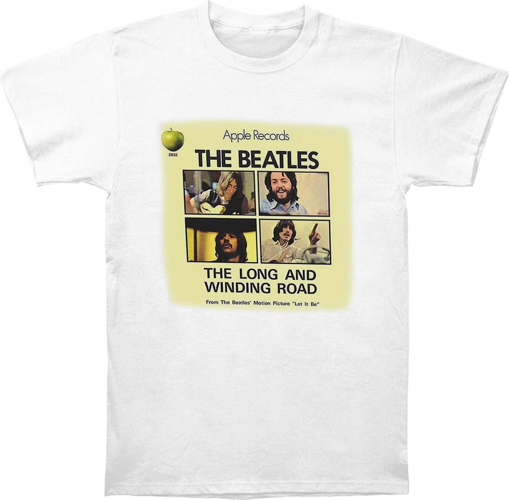 The Beatles - "Long & Winding Road" T-Shirt für Herren/Damen Uni RO1734 (XL) (Weiß)