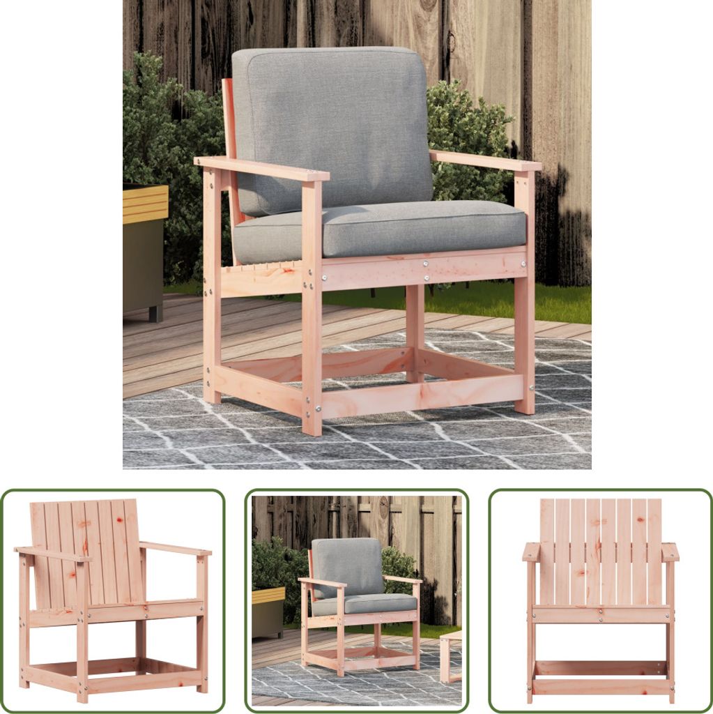 The Living Store Gartenstuhl 62x56x77 cm Massivholz Douglasie