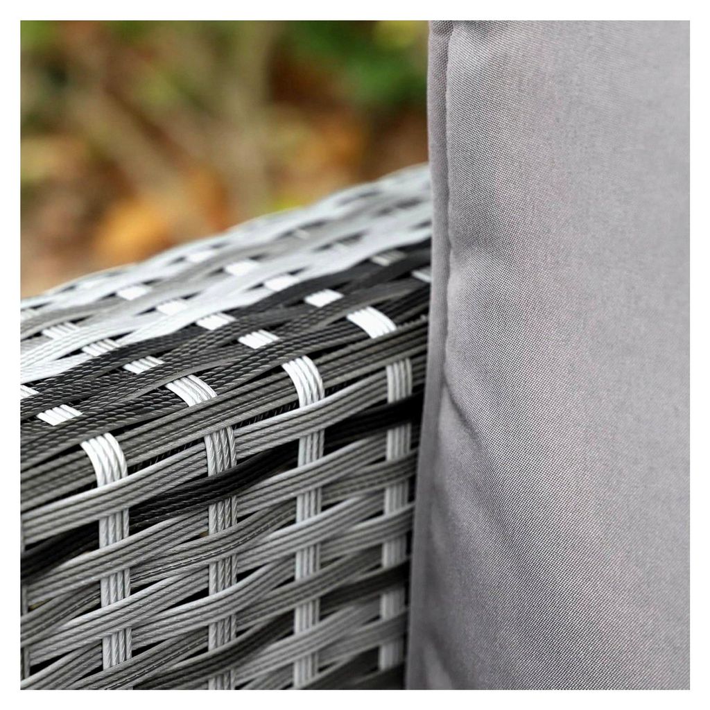 Gartenmöbel Lounge Set für 1-7 Personen in verschiedenen Modellen inkl. Kissen, Hocker und Tisch mit Glas, Outdoor Loungemöbel Sitzgruppe in kla...