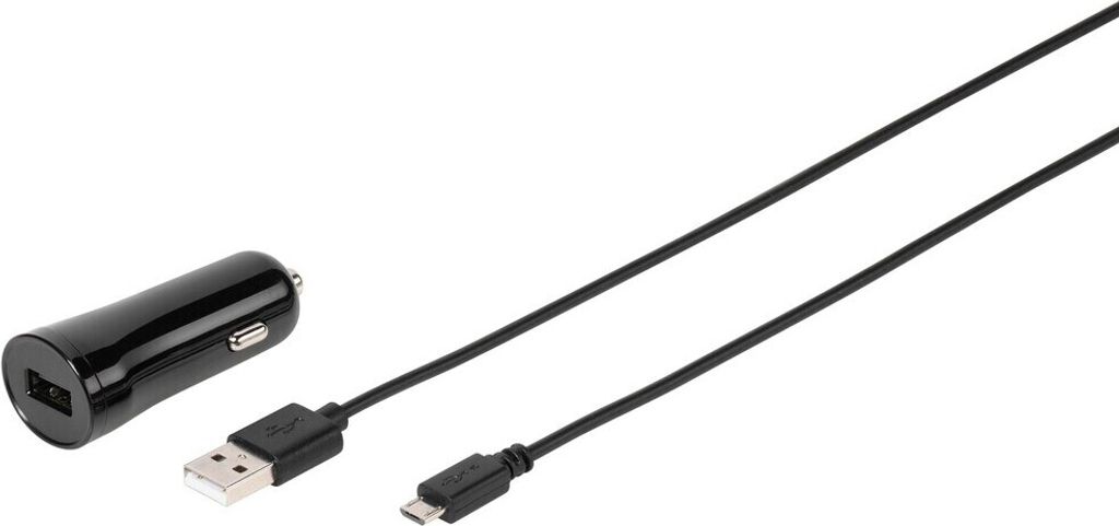 VIVanco Kfz-Ladegerät 2.4 A, inkl. Micro USB Kabel, 1,2m (62216)