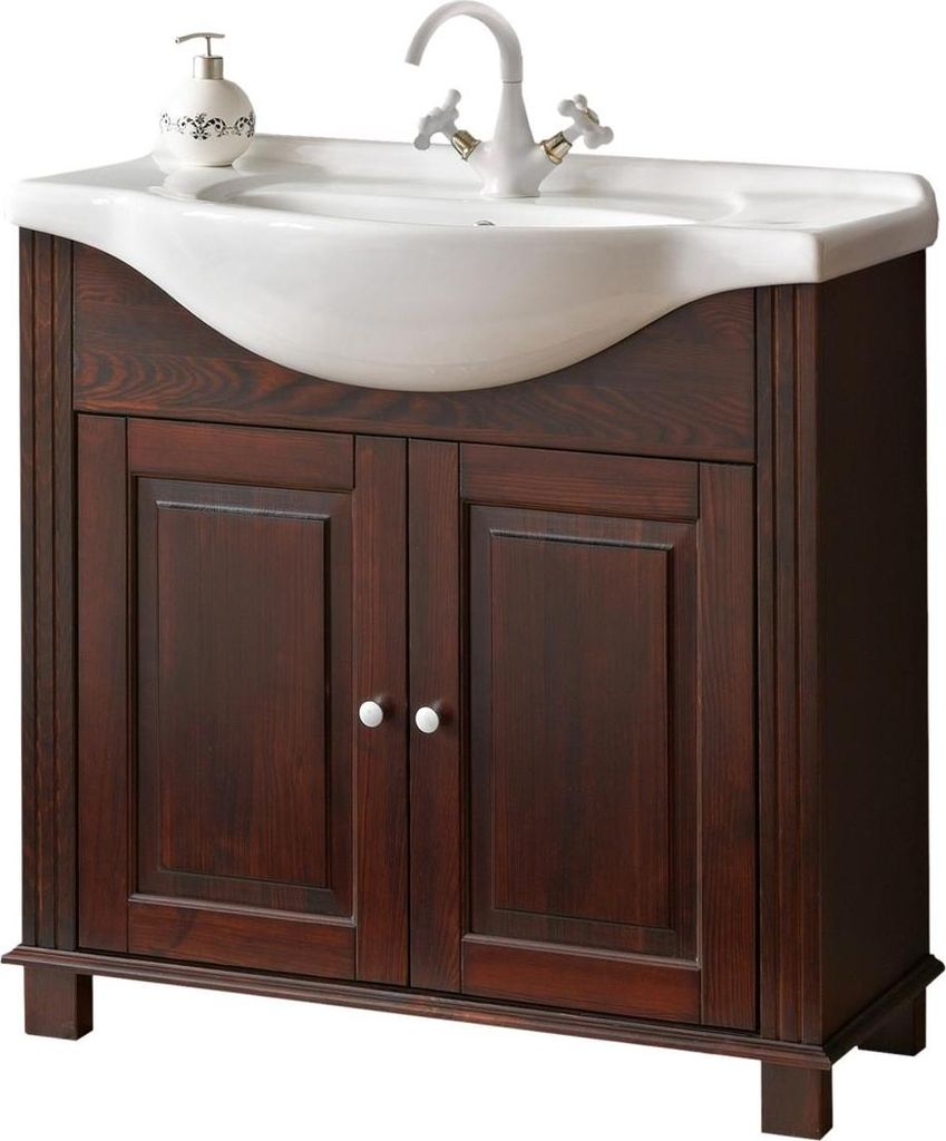 Badmöbel Waschbecken Antik Stil Becken mit Unterschrank Landhaus Badezimmer neu