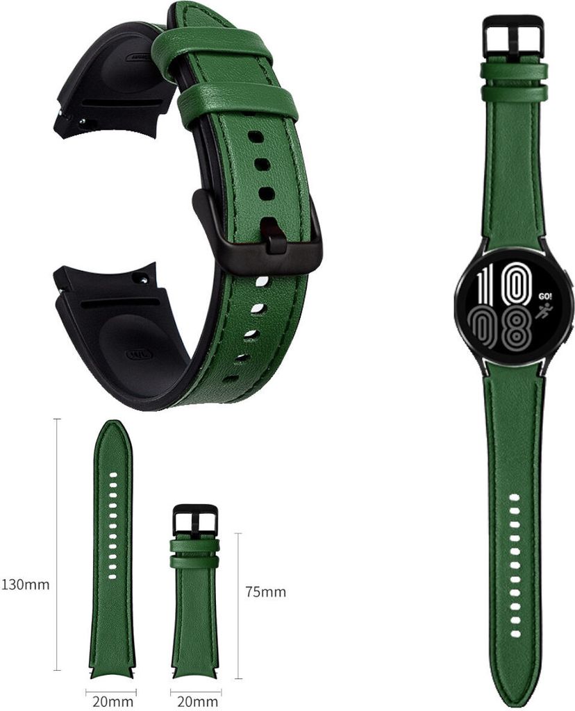 Für Samsung Galaxy Watch FE 6 5 4 Normal Pro Classic alle Größen Kunstleder Armband